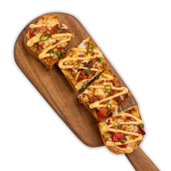 Peri Chicken Loaded Garlic Bread Starters